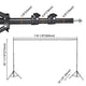 TheDisplayOutlet 7x10 ft Adjustable Metal Photo Backdrop Stand Image
