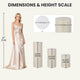 TheDisplayOutlet 3ct. White Paper Display Pedestals Grouped Plinths (16",24",32") Image