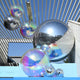 TheDisplayOutlet Giant Inflatable Mirror Ball in Iridescent, Gold, Silver, Black Image