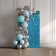 TheDisplayOutlet Square Shimmer Wall Decorative Signs Tradeshow Backdrop, Blue - 12ct/pk Image