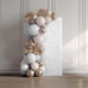 TheDisplayOutlet Square Shimmer Wall Decorative Signs Tradeshow Backdrop, White - 12ct/pk Image