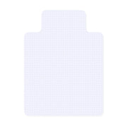 36" x 48" Studded Chair Mat for Low Pile Carpet with Lip - 1/8" Thick