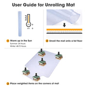 36" x 48" Studded Chair Mat for Low Pile Carpet with Lip - 1/8" Thick