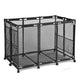 TheDisplayOutlet XL Large Pool Float Storage Bin Mesh Rolling 48x30x34, Black Image