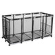 TheDisplayOutlet Large Pool Storage Bin Mesh Basket with Casters 65x30x33, Black Image