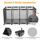 TheDisplayOutlet Large Pool Storage Bin Mesh Basket with Casters 65x30x33 Image