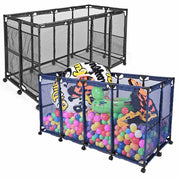 Large Pool Storage Bin Mesh Basket with Casters 65x30x33