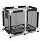 TheDisplayOutlet Heavy Duty Pool Storage Bin Mesh Basket(PVC), 214 Gal Black Image