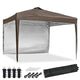 TheDisplayOutlet 10x10 Waterproof Pop Up Canopy Tent Color Options, Brown Image