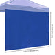 TheDisplayOutlet 1080D Sidewall for Pop Up Canopy 10'Lx7'H, Blue Image