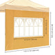 TheDisplayOutlet 1080D Sidewall w/ Window for Pop Up Canopy 10'Lx7'H, Mineral Yellow Image