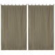 TheDisplayOutlet Tab Top Curtain Panel for Porch, Pergola 54x108 2ct/Pack,Brown Image