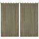 TheDisplayOutlet Tab Top Curtain Panel for Porch, Pergola 54x120 2ct/Pack,Brown Image