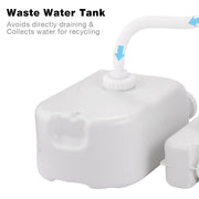 Foot Pump Hand Wash Station with Waste Tank 4.5gal+6.3gal