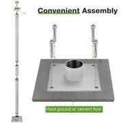 Poles for Shade Sails (Post, Base, Extension & D-Ring Clamp)