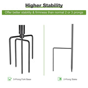 10ft Aluminum Pole for Outdoor String Lights Shade Planters 2ct/pk