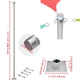 TheDisplayOutlet Poles for Shade Sails (Post, Base, Extension & D-Ring Clamp), 10ft Post Kit Silver Image