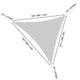 TheDisplayOutlet Triangle Sun Shade Patio Shade Sail Deck Shade 16x16x16 Image
