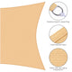 TheDisplayOutlet Rectangle Shade Sail Patio Deck Shade 13x19 Image