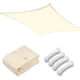 TheDisplayOutlet Square Sun Sail Patio Deck Shade Sail 16x16, Off White Image