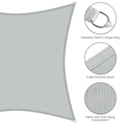 Square Sun Sail Patio Deck Shade Sail 12x12
