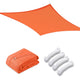TheDisplayOutlet Square Sun Sail Patio Deck Shade Sail 12x12, Orange Image