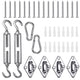 TheDisplayOutlet Stainless Steel Pad Eye Turnbuckle Carabiner, 8 Hardware Kit Image