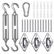 TheDisplayOutlet Stainless Steel Pad Eye Turnbuckle Carabiner, 6 Hardware Kit Image