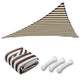 TheDisplayOutlet Triangle Shade Sail Patio Shade 22x22x22, Brown White Image