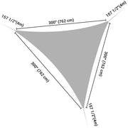 TheDisplayOutlet Triangle Shade Sail Patio Shade 25x25x25 Image