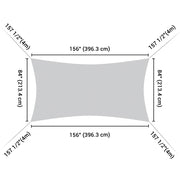 Rectangle Shade Sail Patio Deck Shade 7x13