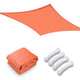 TheDisplayOutlet Rectangle Shade Sail Patio Deck Shade 23x20, Orange Image
