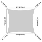 TheDisplayOutlet Rectangle Shade Sail Patio Deck Shade 23x22 Image