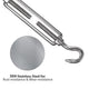 TheDisplayOutlet Stainless Steel Pad Eye Turnbuckle Carabiner, 8 Hardware Kit Image