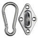 TheDisplayOutlet Stainless Steel Pad Eye Turnbuckle Carabiner, 8 Hardware Kit Image