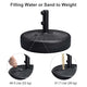 62 lb Umbrella Stand Sand Water Filled 1 1/4" to 1 7/8"
