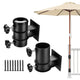 TheDisplayOutlet Patio Umbrella Mount, Wall Mount, Deck Mount for D2 5/16" Poles, Flat Mount Image