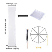 TheDisplayOutlet 56in Waterproof Patio Umbrella Cover for 8-9ft, Transparent Image