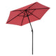 TheDisplayOutlet Patio Umbrella Tilt & Crank Lift Metal 7.5ft 6-Rib, Red Image