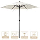 TheDisplayOutlet Patio Umbrella Tilt & Crank Lift Metal 7.5ft 6-Rib Image