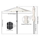 TheDisplayOutlet Patio Umbrella Tilt & Crank Lift Metal 7.5ft 6-Rib Image
