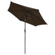 TheDisplayOutlet Patio Umbrella Wooden 8ft 6-Rib, Brown Image