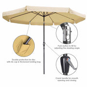TheDisplayOutlet Patio Umbrella Tilt Metal 10ft 8-Rib Image