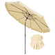 TheDisplayOutlet Patio Umbrella Tilt Metal 10ft 8-Rib, Beige Image