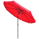 TheDisplayOutlet Patio Umbrella Tilt Metal 10ft 8-Rib, Red Image