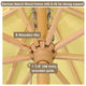 TheDisplayOutlet Patio Umbrella Wooden 13ft 8-Rib Image