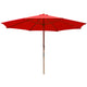 TheDisplayOutlet Patio Umbrella Wooden 13ft 8-Rib, Red Image