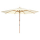 TheDisplayOutlet Patio Umbrella Wooden 13ft 8-Rib, Ivory Image