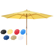 TheDisplayOutlet Patio Umbrella Wooden 13ft 8-Rib Image