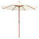 TheDisplayOutlet Patio Umbrella Wooden 9ft 8-Rib, Ivory Image